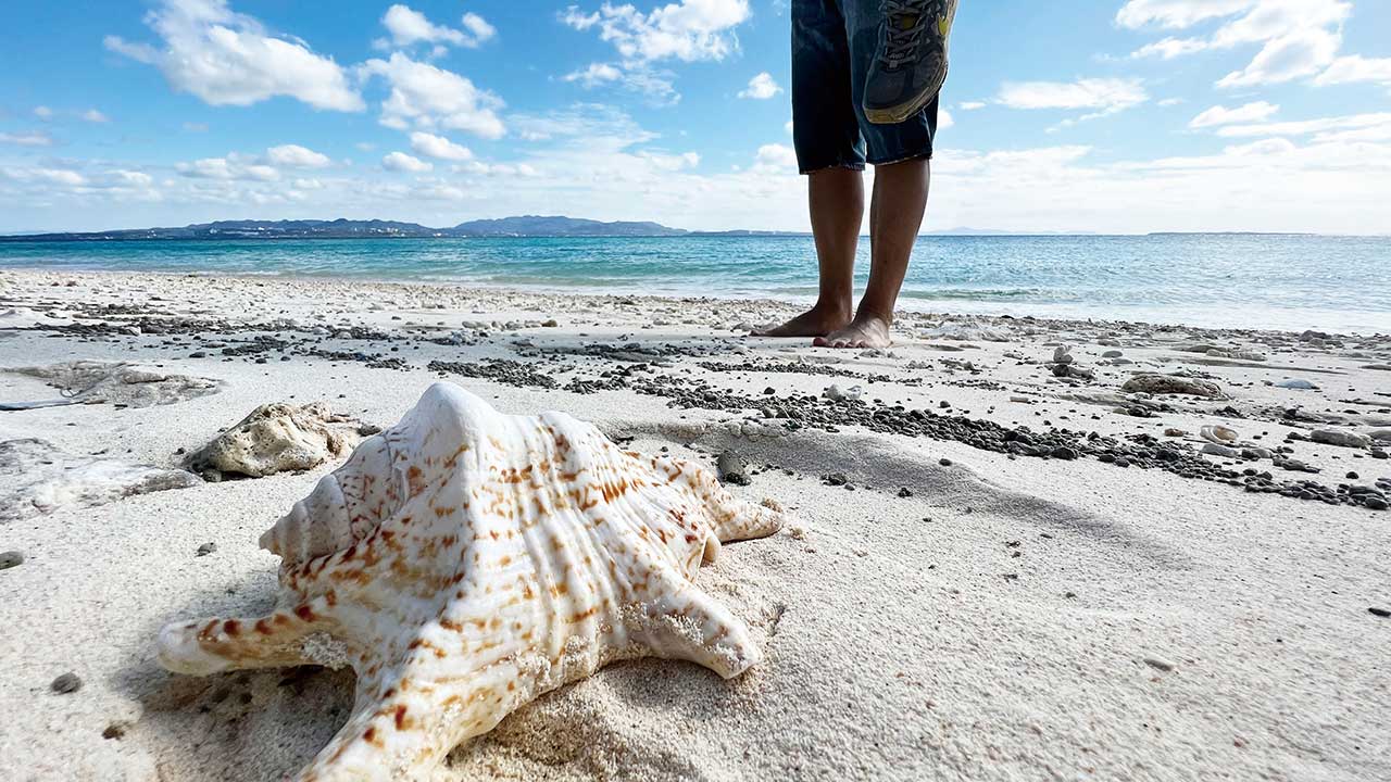 憧れのキャンピングカーで 沖縄一周クルマ旅：伊江ビーチ