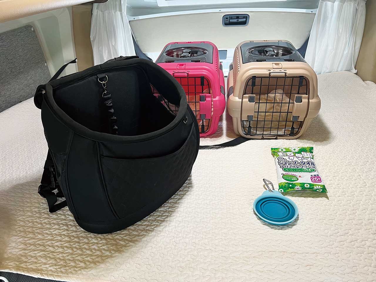 愛犬とともに備える防災キャンピングカー