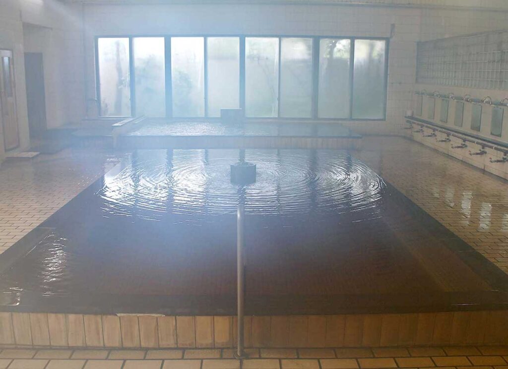 「さかた温泉」の、加温・加水なしの天然温泉源泉かけ流し温泉が入り放題