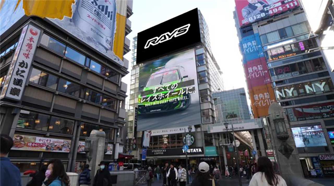 道頓堀の中心部「ツタヤエビスバシヒットビジョン」にRAYSが登場！