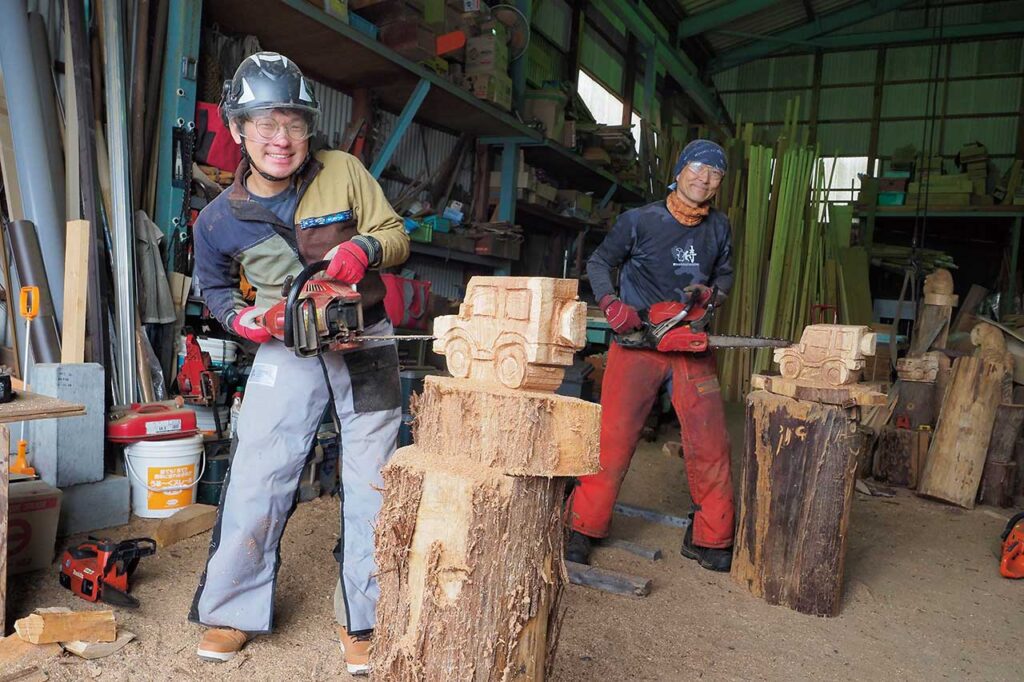 ジムニーでアウトドアスポーツ!!第50回 チェーンソーカービング編