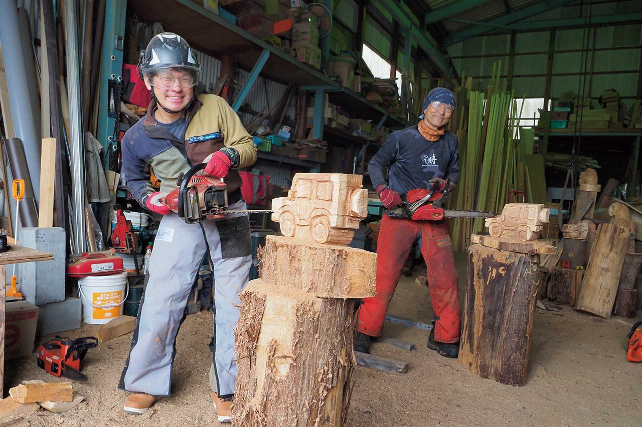 ジムニーでアウトドアスポーツ!!第50回 チェーンソーカービング編