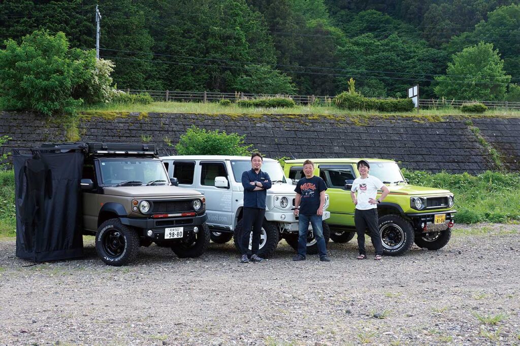 ロングドライブ、快適性、利便性に優れた3社のジムニーだ。